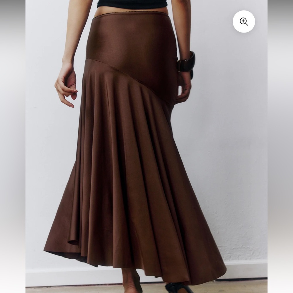 Chic Asymmetrical Brown Skirt